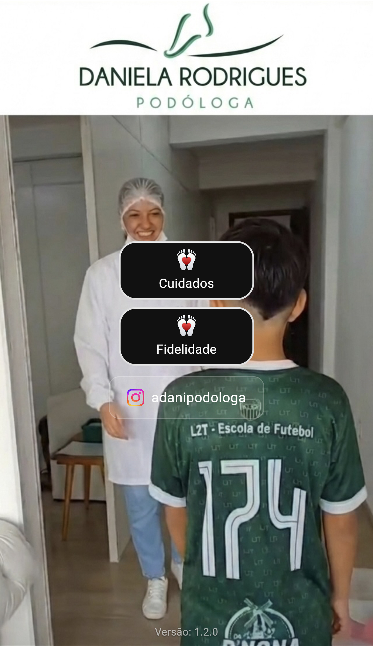 Home do espaço digital da clínica de podologia